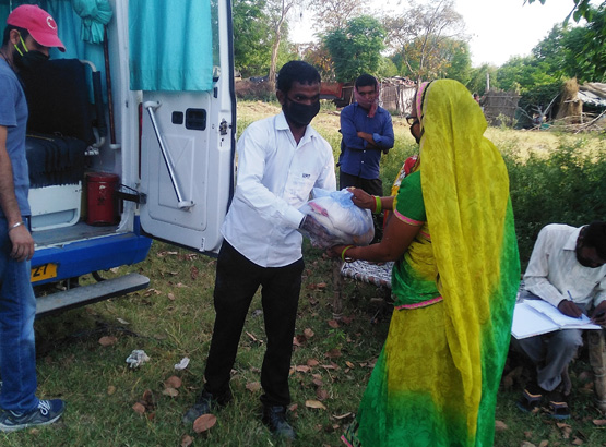 Ration distribution in Chilla