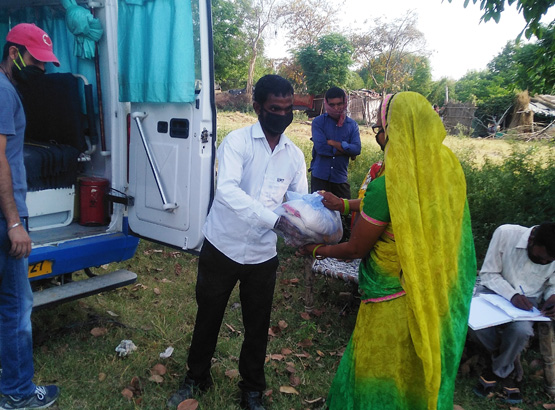 Ration distribution in Chilla